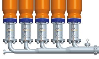 quick change device for check valves MULTISAFE double hose-diaphragm pumps are typically characterised by easily removable check valves of wafer design.