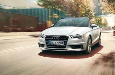 deflector for rides in brisker temperatures. The Audi A3 Cabriolet shares the best design elements with the A3 sedan, including leather seating surfaces and a 5.