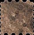 UK2X Emperador Mocha Mosaic - Hexagon 1 3 /4 x1 1 /2 13 x13 UJ93 Walnut Wedge Random Mosaic 12 x12 UJ9W Pecan