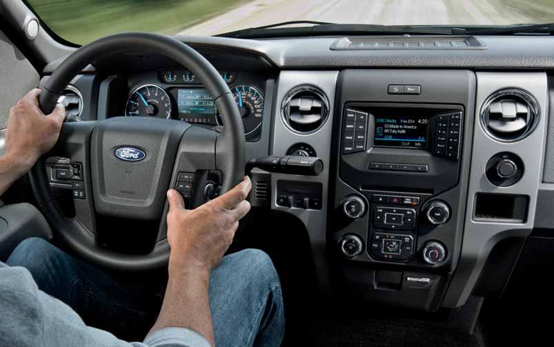 New for 203, voice-activated SYNC with MyFord is available on XLT, standard on FX2, FX4 and SVT RAPTOR. This system includes a 4.