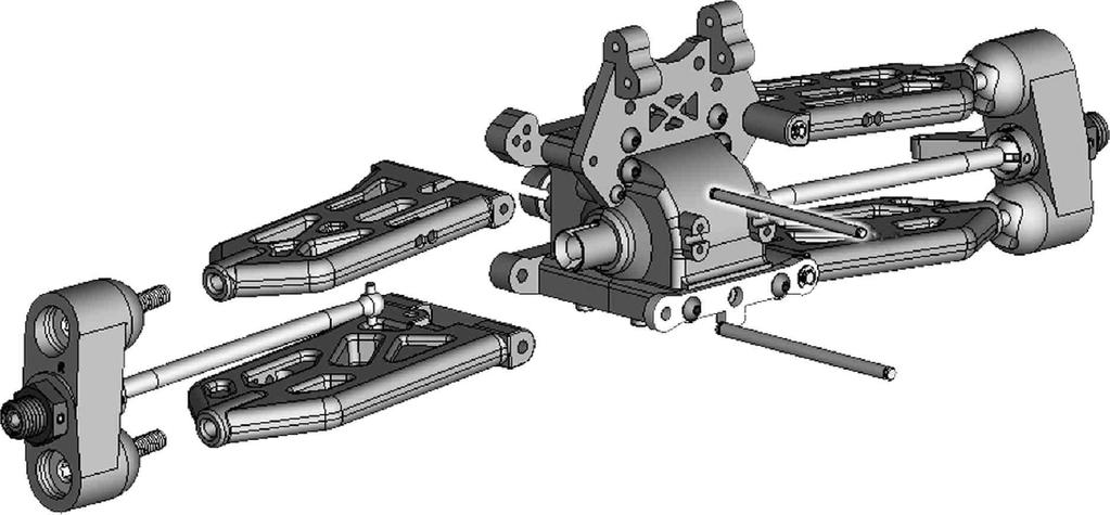 ASSEMBLY OF THE SUSPENSION ARMS MP-07 3x64.