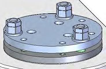 When adjustment is completed, a nut clip is installed to lock the clamping nut.