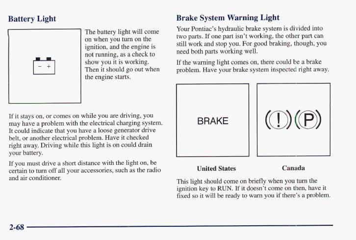 Battery Light It/ The battery light will come on when you turn on the ignition, and the engine is not running, as a check to show you it is working. Then it should go out when the engine starts.