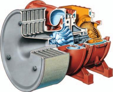 diesel engines (about 700 kw to 18,500 kw per turbocharger). 2.
