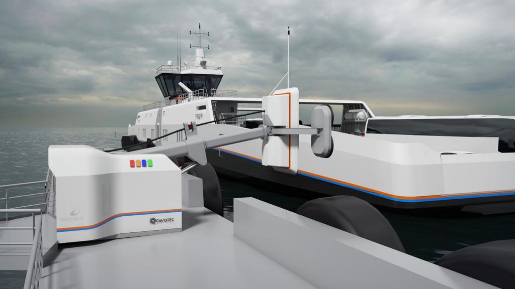 Automated Mooring & Charging Charging system with Induction technology by Wärtsilä Zero