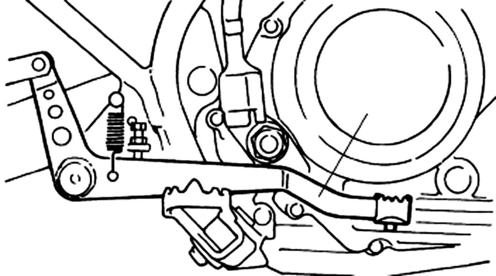 INSTRUMENT AND CONTROL FUNCTIONS Brake lever EAU12890 Brake pedal EAU12941 Fuel tank cap EAU13182 1. Front brake lever 1. Brake pedal 1.