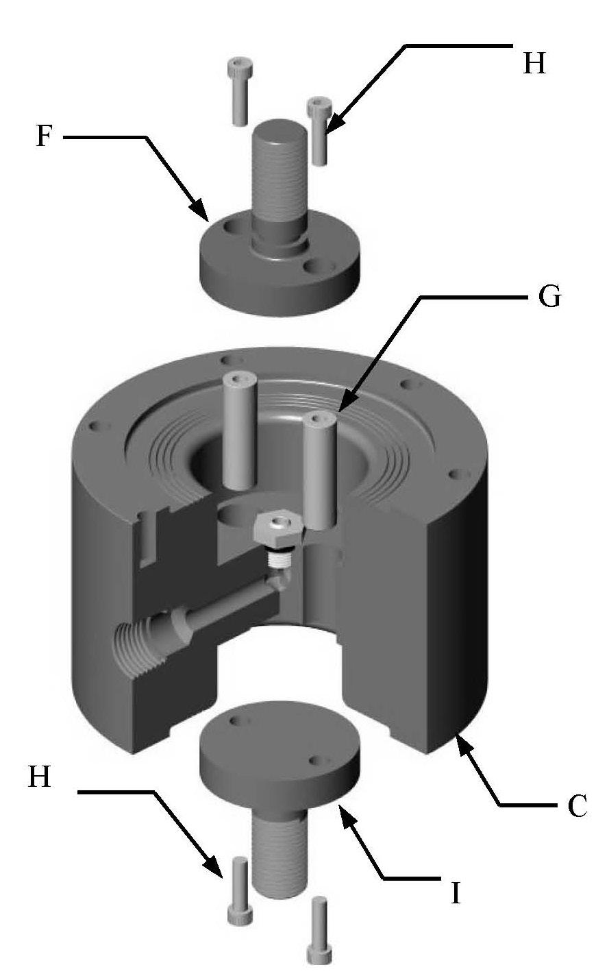 Connect the inside piston (I) to the posts (G) with two 8-3 x 1/ SHCS (H). Step. Press fit seat (E) into outside pistons (F). Make sure the seat is bottomed in the cavity.