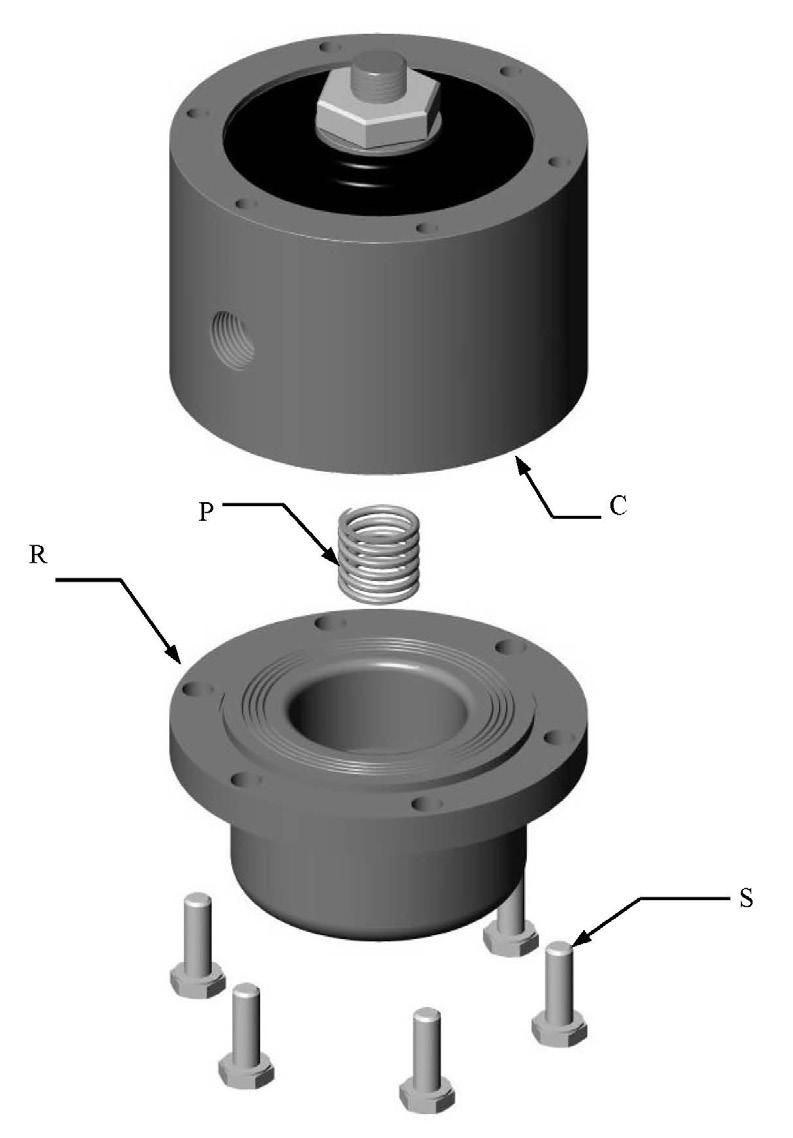 Install convoluted diaphragms (L) on the outside and inside pistons. Make sure convoluted diaphragms face the direction shown. Step 6.