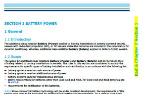 independent battery system, Cable Routing, local operation of batteries Battery Capacity sufficient for intended