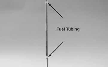 This is to help hold the excess antenna onto the tube and avoid getting the antenna wire cut in a roll over. Note the placement of the fuel tubing on the antenna tube.