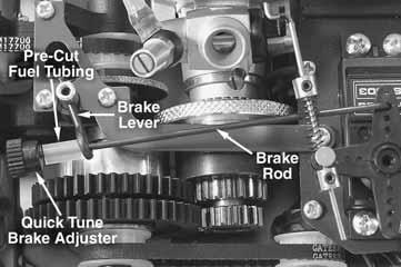 Make sure the carburetor is at the idle setting (refer to the throttle stop screw, page 10). Then, install the second rod collar onto the end of the throttle linkage rod.