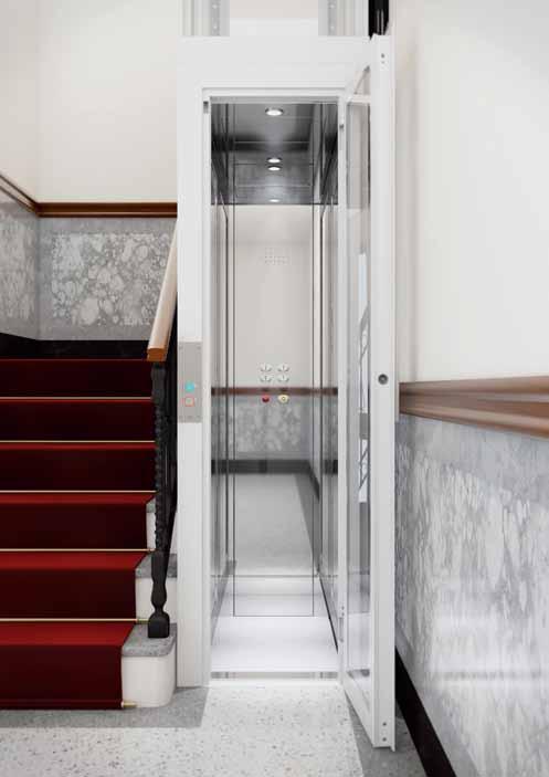 XS Extra-Small XS is the slimmest DomusLift ever. This new and extremely narrow DomusLift model is designed to fit even in the smallest shafts.