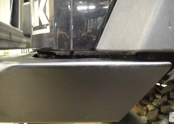 Note: Place (2) of the bolts (One on each side) used to mount the factory bumper into their