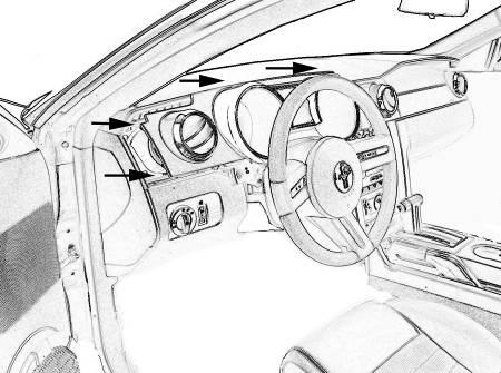Mustang Cluster Kit - INSTALLATION INSTRUCTIONS - For use with Ford Mustang (2005-2009) and Simco Kit Part # s 2046-7XX Read All Instructions and Review Figures Carefully Before Proceeding with