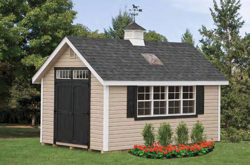 Classic series Classic series Standard Features 10" Gable Overhangs 8/12 Roof Pitch on Workshops, Curved Roof on