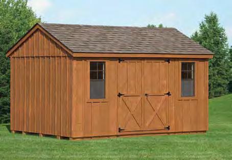 Weathered Wood Siding: Charcoal Doors: Weaver Craft Options: 8' Reverse
