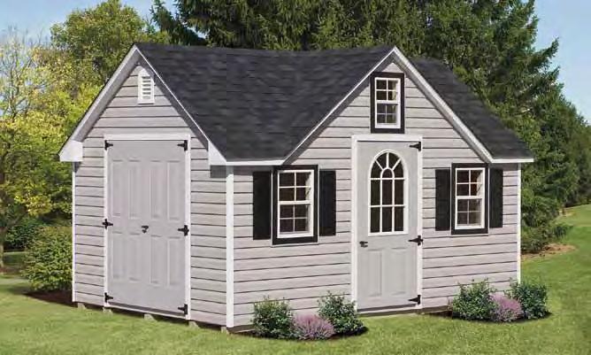 Options: Classic Vent, Classic Flower Boxes, Sunrise Windows, Painted Doors 10'x14' With Reverse Gable -
