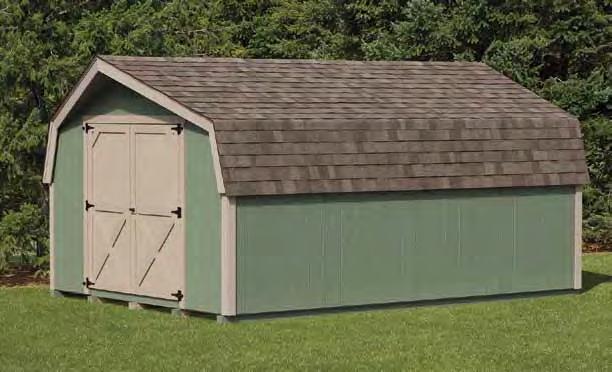 Window 10'x10' Mini Barn VINYL Roof: Dual Brown Trim: Clay Siding: Autumn Tan Options: Ramp