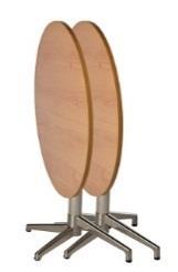 Woodgrains are extra CALAIS ROUND FLIP-TOP TABLE 1050dia x 730h -