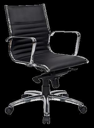 - $332.00 > Black leather upholstery.