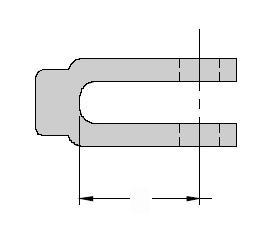 Revision Date: May 6, 2011 Revision: 3 Page: 8 of10 DETERMINING CORRECT PUSH ROD LENGTH (cont.) 7. Measure the clevis throat on the brake to be installed, dimension C. See Figure 3. FIGURE 3 8.