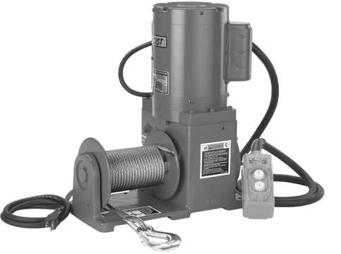 IO 900 ertified odel 477 shown with wire rope Wire rope assemblies sold separately odel 477N eries 477 elical/worm Gear ower Winches Up to 000 lb capacity achine ut Gears for accurate and long