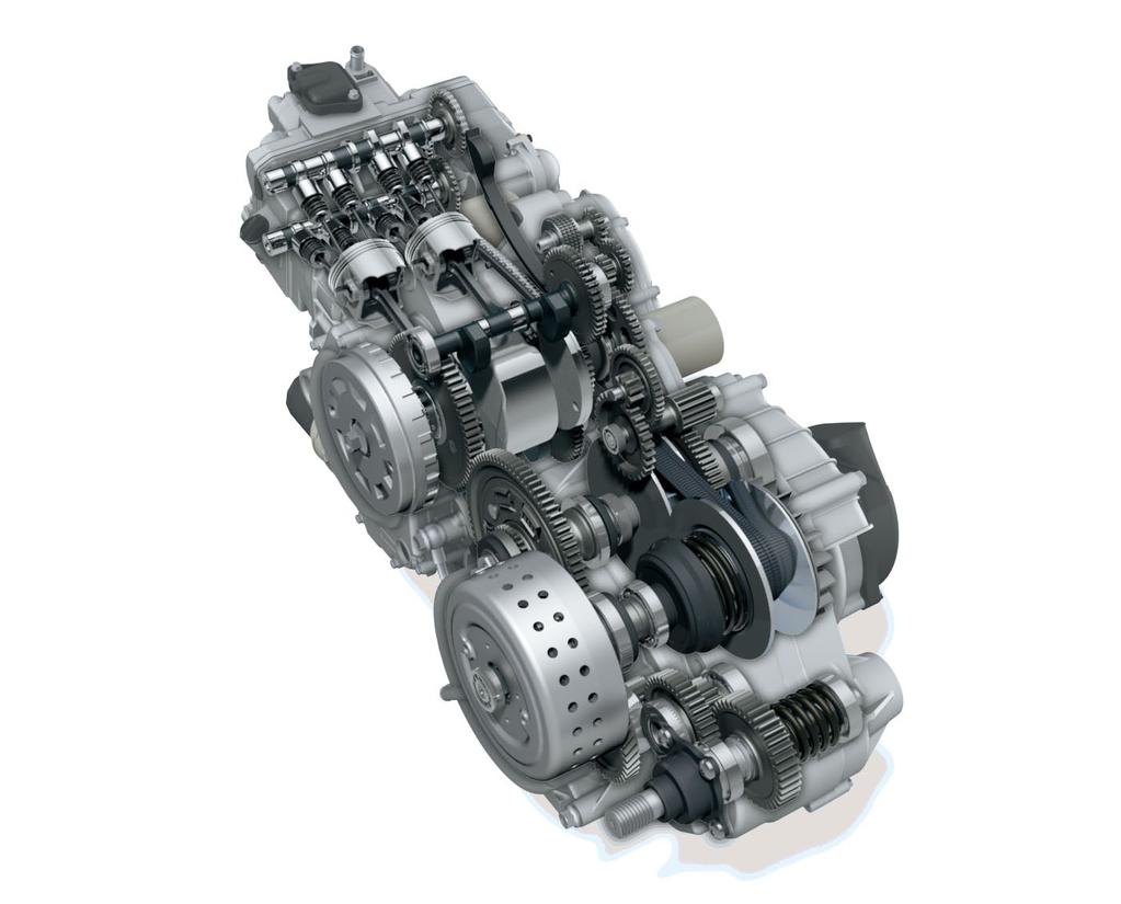 Refined transmission setting and reduced mechanical losses contribute to boost fuel economy even more; the engine uses 15% less fuel* than that of the previous model in drive mode.