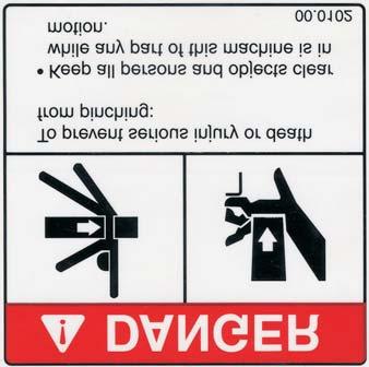 SAFETY The following decals must be maintained on your