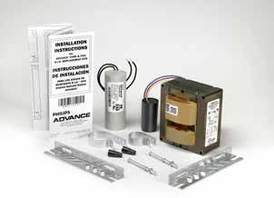 MAGNETIC HID ALLASTS Core & Coil Replacement Kits Distributor Kits and Replacement Ignitors Philips Lighting furnishes 120/208/240/277 Philips Advance Quadri-Volt core & coil ballasts to allow the