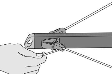 After inserting the Rotary Hoist into the ground socket and opening, follow the Step 1 tensioning instructions below.