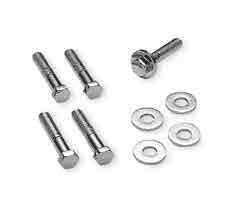 SPROCKET HARDWARE CHROME HEX HEAD This kit includes highly-polished, chrome-plated, grade 8 hexhead screws with chrome-plated washers, providing an extra custom accent.