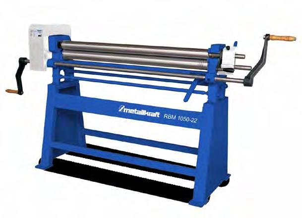 Manual round bending machines RBM - Manually driven round bending machine with asymmetric 3-cylinder system for industry and craft Heavy and solid cast iron construction