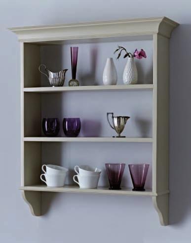 36" Hanging Unit with Three Drawers (painted only) 459 H 790 x W 960 x D 230 36" Hanging Crockery Shelf with Plate Grooves (painted only) 461 H 780 x W 980 x D 250 36" Hanging Collection Shelf