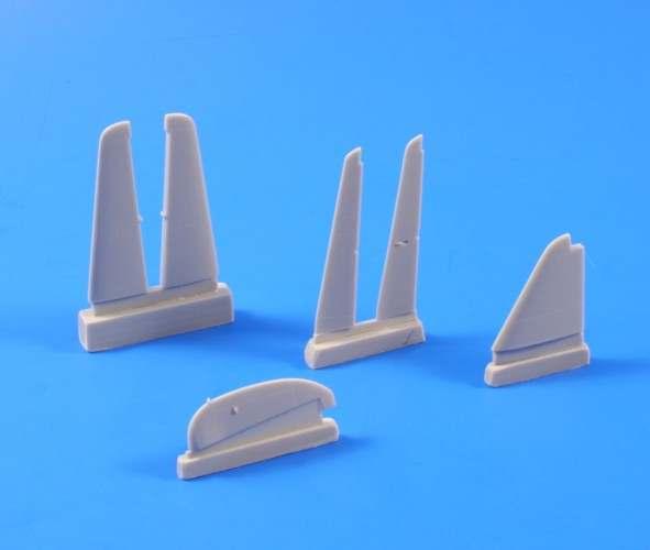 71 Junkers Ju 88A Control Surfaces set Set contains new rudder, separated