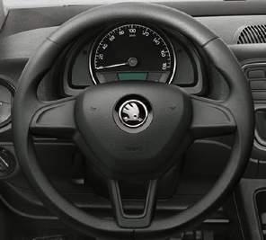 THREE-SPOKE STEERING WHEEL Citigo S, SE and Colour Edition models feature a standard three-spoke steering wheel, while