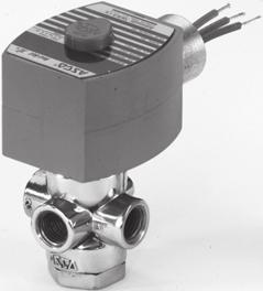 Direct Acting General Service Solenoid Valves Brass or Stainless Steel Bodies /8" to /" NPT 3/ 83 Features All NPT connections are in the valve body to allow in-line piping 3-WAY No Minimum Operating