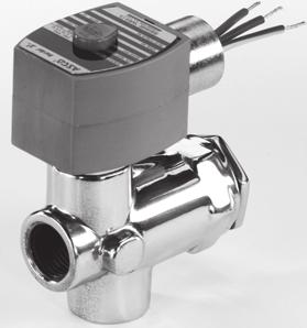 Pilot Operated High Pressure Solenoid Valves Stainless Steel Bodies /" NPT / 83 -WAY Features Rugged piston construction built to withstand pressure ratings to 5 psi Angle body design for high flows