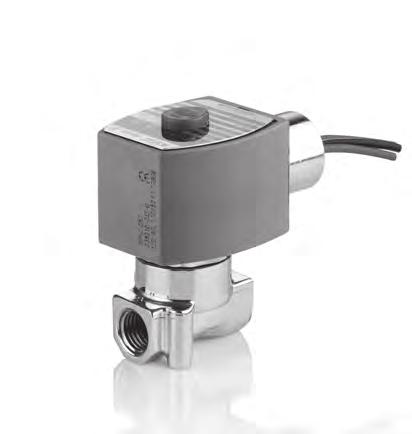 Direct Acting General Service Solenoid Valves Brass or Stainless Steel Bodies Normally Closed /8" to 3/8" NPT / 86 863 -WAY Features Welded core tube provides higher pressure ratings F M APPROVED