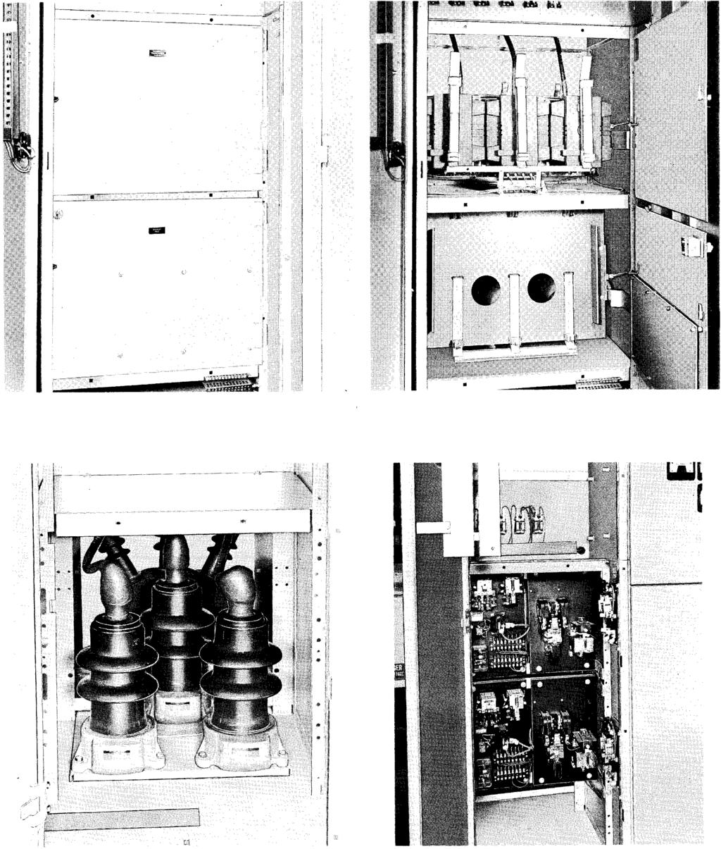 Fig. 25. ndoor and Outdoor: 15 KV Auxiliary Housing with PT and Fuse Doors Closed Fig. 27.