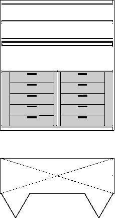 Wardrobe interior fittings Example 3 Foldingdoor wardrobe: Panorama unit with 5 Raster high centre partition kit Example 4 2door slidingdoor wardrobe WARDROBE INTERIOR FITTINGS L R R L E E F F E: