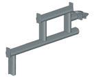 Security Clip for Stair Tread 3ZBIE00416 9 L Two-Step-Bracket for Ledger Decks to employ two ledger decks at 16,6 cm height intervals