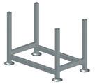 Pallet for Tubes 125x85 with 4 removable posts, load capacity 1.