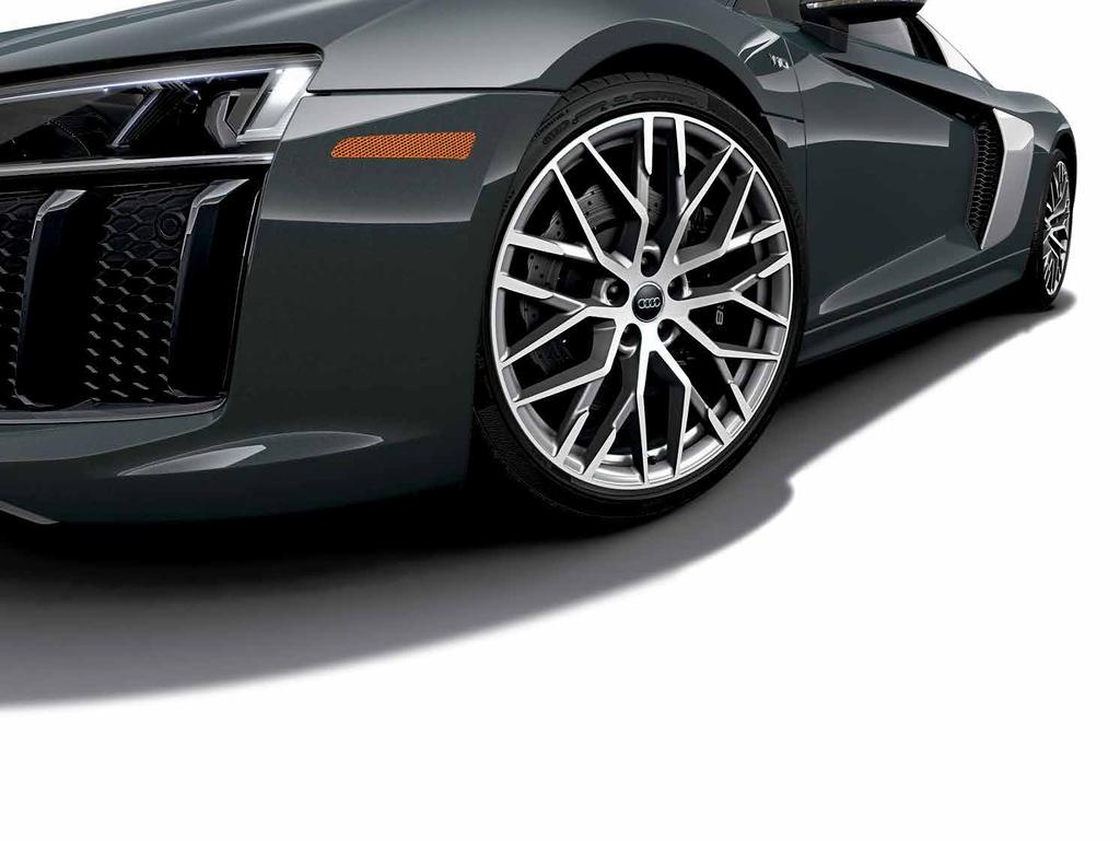 Audi R8 Wheels 20" 10-spoke-Y design forged aluminum-alloy, Silver finish Optional on R8 V10 Exterior colors, interior colors,