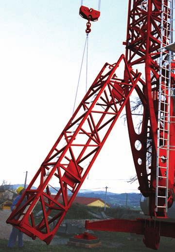 This derrick can be adjusted to both radii of the as well as the radius of the Igo T 70.