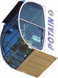 The optional Vision 140CN cab bolts onto the crane at a fixed height.