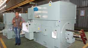 M16 Motor control centres and motor protection R130-m Eskom power plants MV motors replacement contract awarded Mpho Motloung, a contracts engineer for ACTOM Electrical Machines, checks over some of