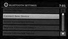 If the PIN is displayed on your Bluetooth device, select Yes to complete the connecting process. 02 03 VEHICLE PHONEBOOK To access the vehicle phonebook: 1. Press the button on the instrument panel.