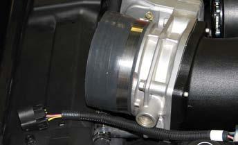 208. Install the silicone inlet tube to the throttle body and secure it with a supplied worm
