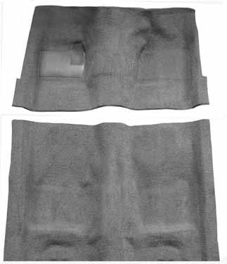 Chevrolet loop & cut pile carpet The finest available today. Two-piece pre molded shape made with an original specification blend of 100% Nylon. All carpets include 36oz.