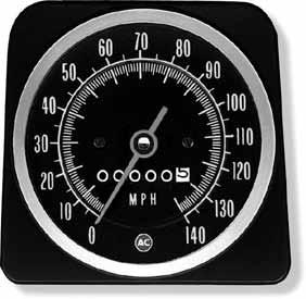 1969 Camaro (W/O Speed Warning) DP69GC-SPD3 (shown)... $264.00/ea. 1969 Camaro (W/ Speed Warning) DP69GC-SPD4... $306.00/ea. SPEED WARNING CABLE BRACKET 1969 Camaro DP69GC-FUEL...$169.00/ea. Reproduction of the original 1969 Camaro standard 120 mph speedometer without speed warning.